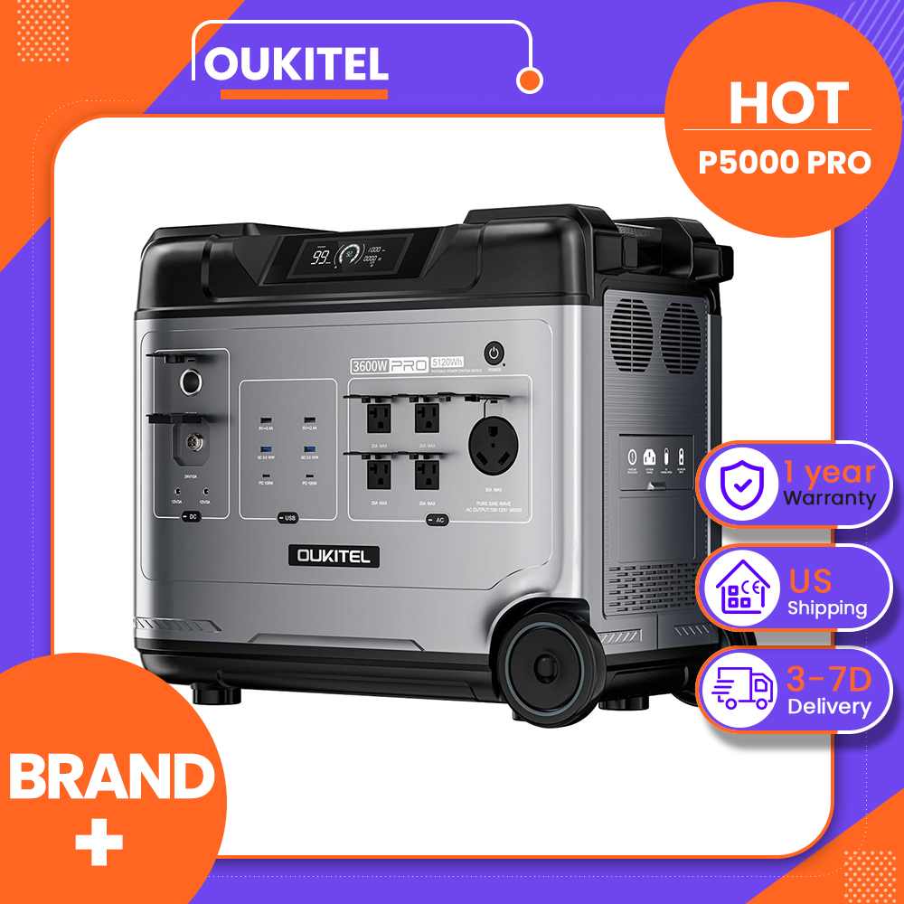 Solar Emergency Charger - OUKITEL P5000 Pro Portable Power Station,