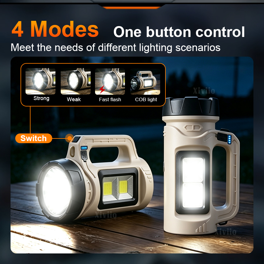 Multiscene Handheld LED Torch  - Solar Emergency Charger recension och pris