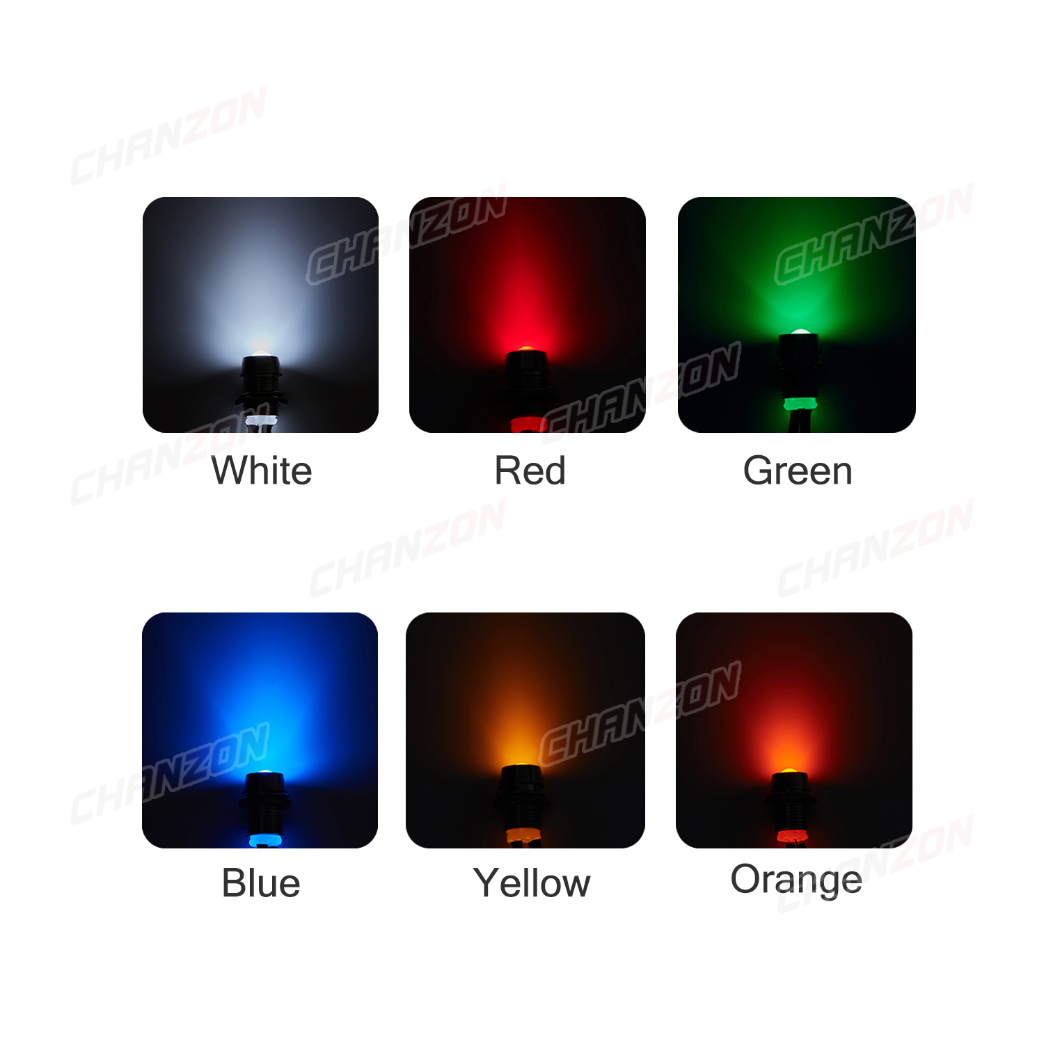 12V LED 8mm Indicator White Re - Signal Panel Orange recension och pris
