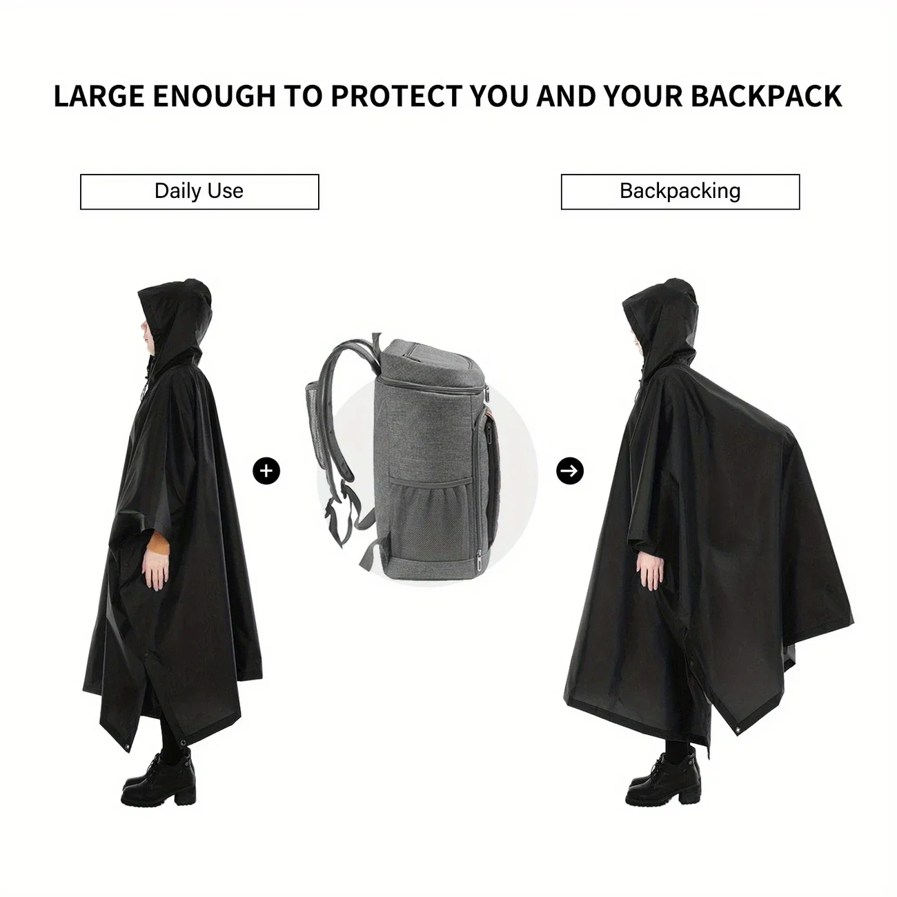 2026 For Camping Hiking 3-in-1 - Emergency Poncho Rain recension och pris