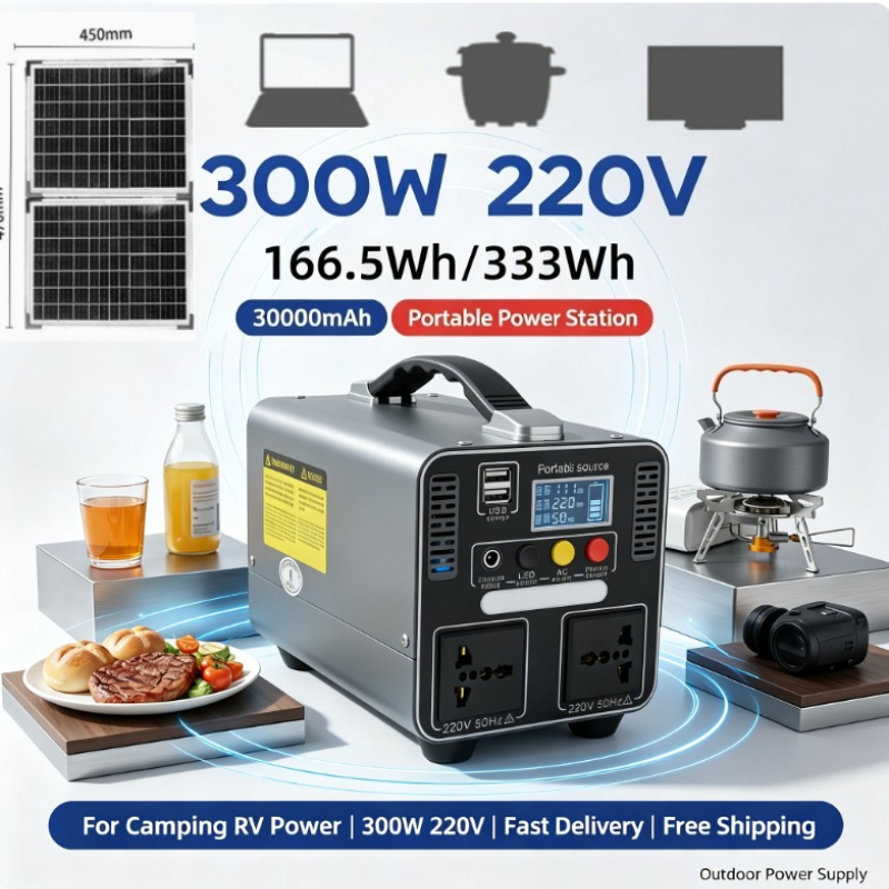 300W 333Wh Portable Power Stat - Solar Emergency Charger recension och pris